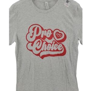 Bella Canvas NWT Pro Choice Tee Size Large in Gray